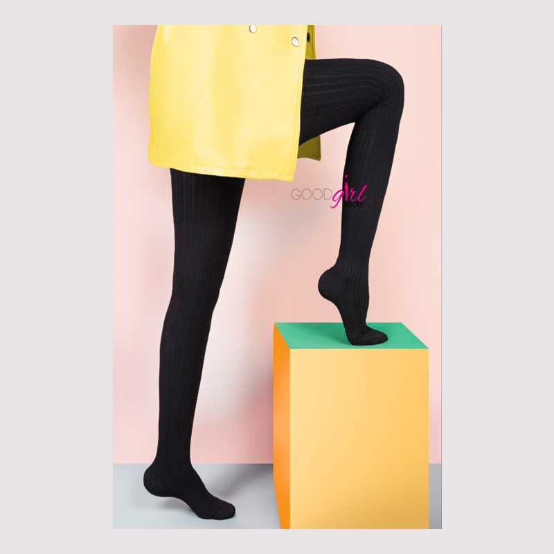 جوراب شلواری زنانه طرح بافت خوشه گندم Good girl