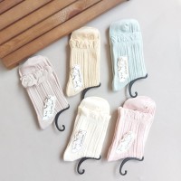 جوراب نیم ساق زنانه کبریتی لبه چین دار
