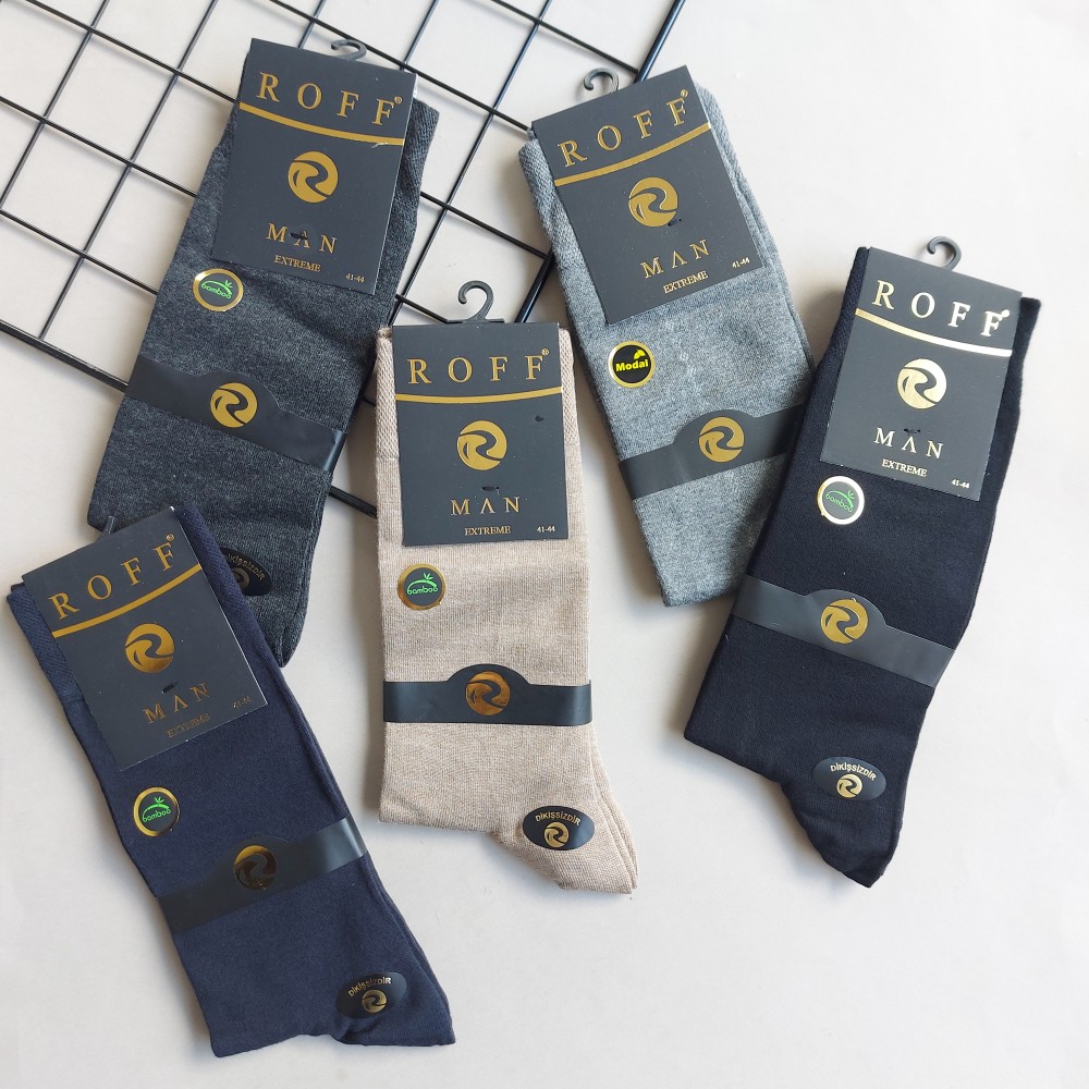 جوراب کلاسیک مردانه گیاهی بامبو عطری Roff