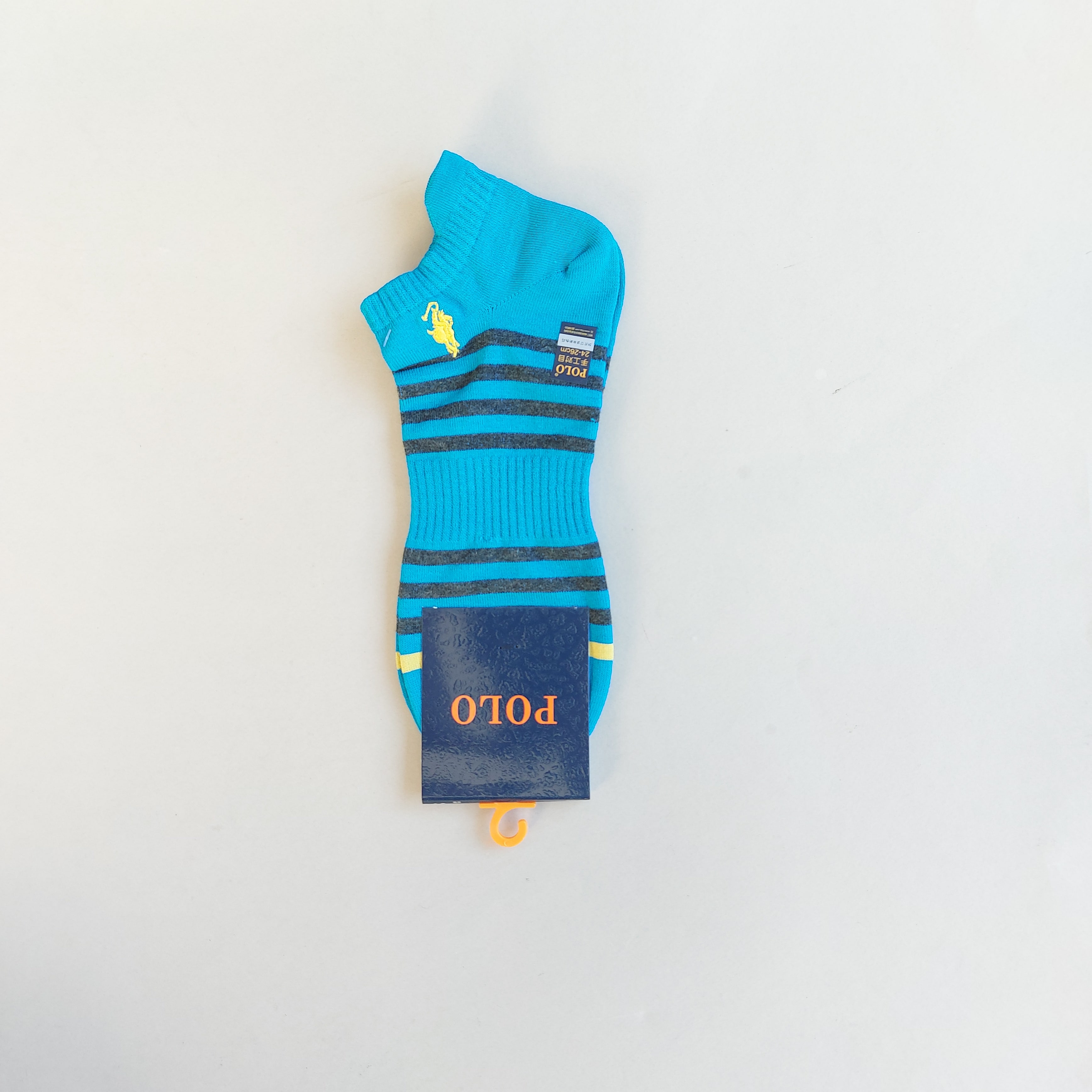 جوراب زیر قوزک مردانه سه پاشنه گلدوزی شده Polo