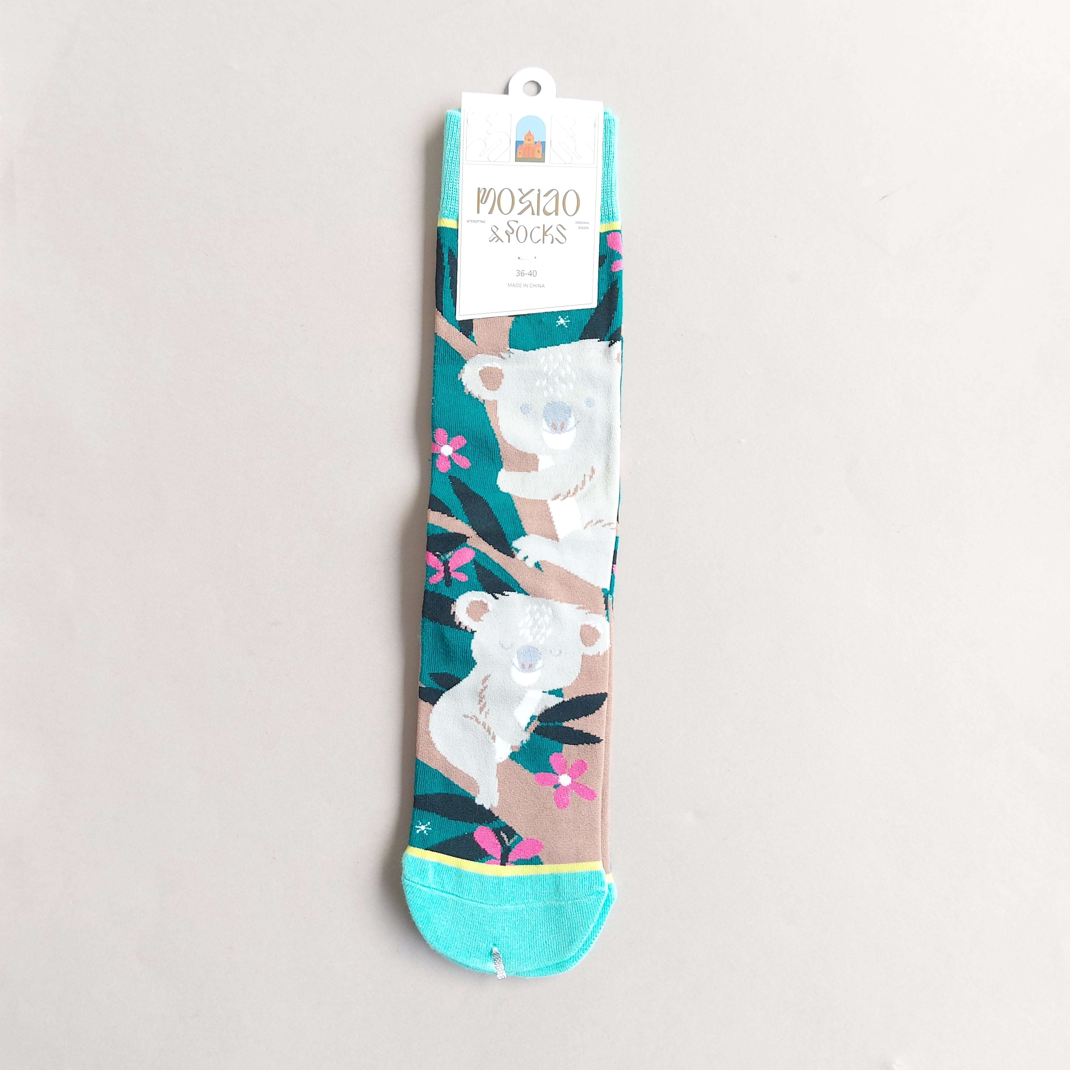 جوراب ساقدار زنانه طرحدار نقاشی هنری کالکشن 08