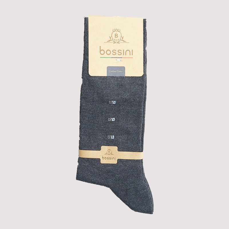 جوراب کلاسیک مردانه طرح ریز نقش bossini