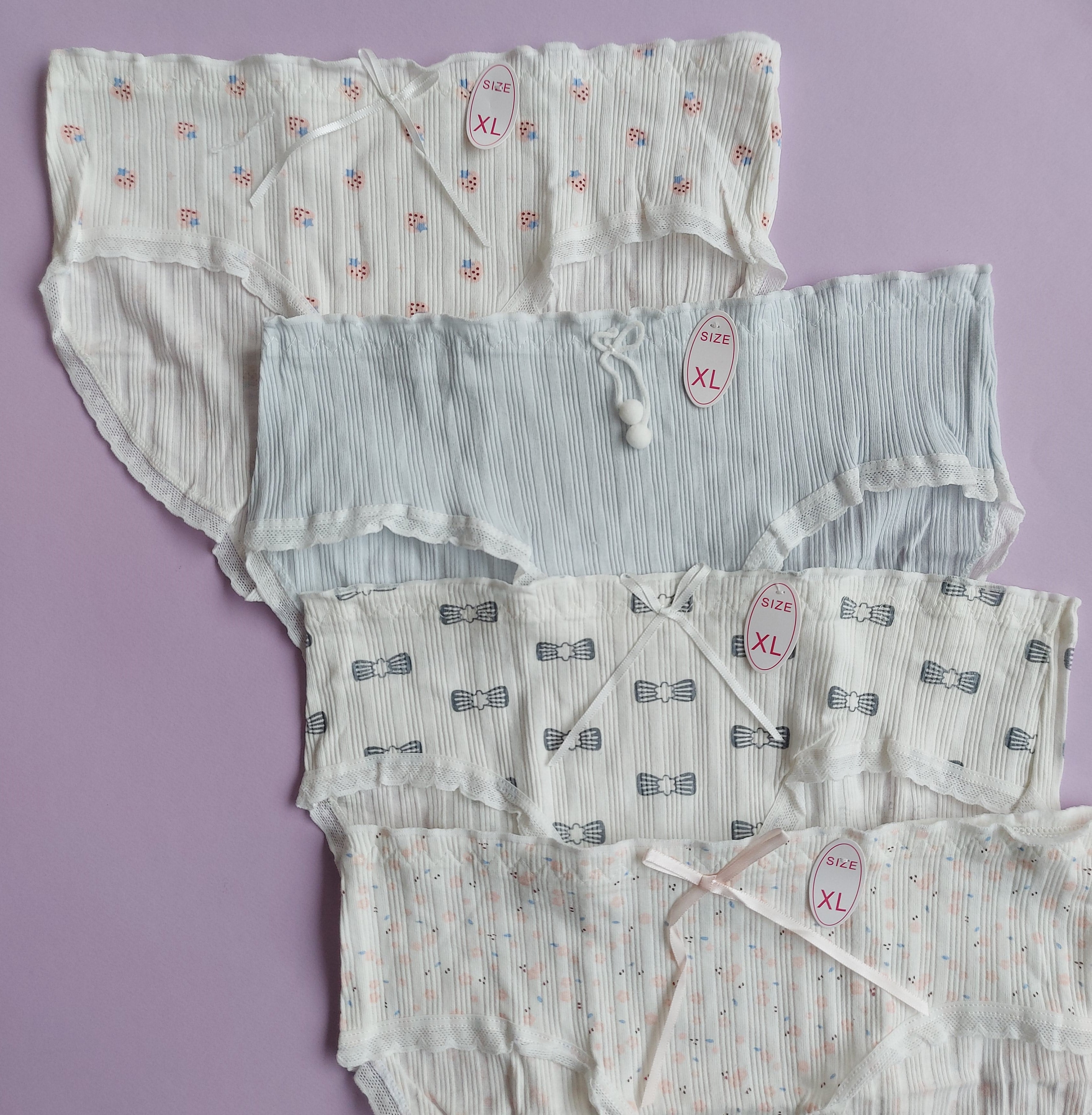 پک 4 عددی شورت زنانه طرح پاپیونی متنوع