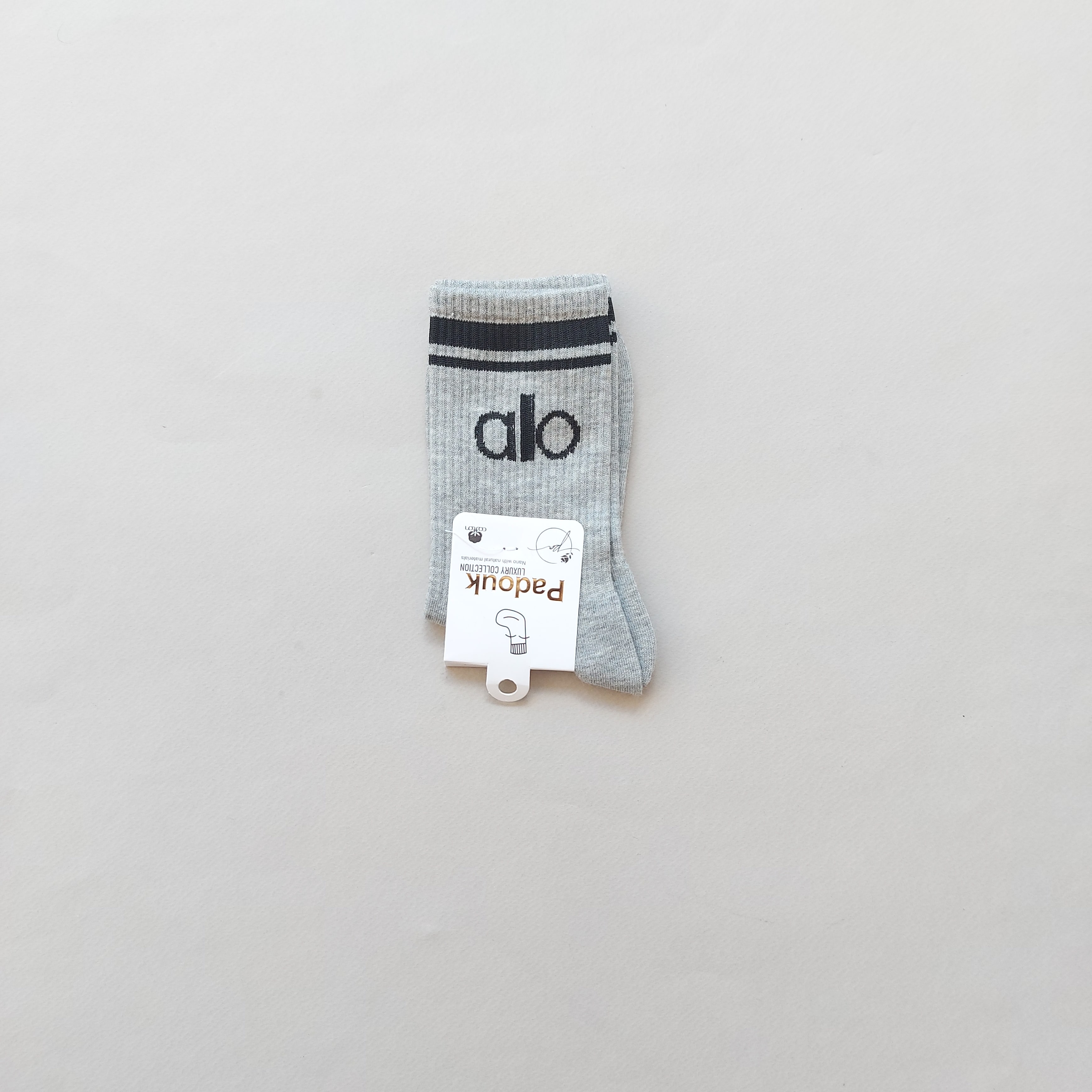 جوراب ساقدار زنانه طرح alo پادوک - طوسی