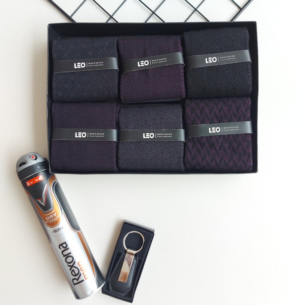 پک جوراب 6 جفتی مردانه ترکیبی مشکی زرشکی کد 127