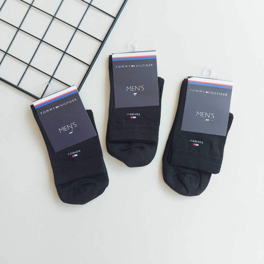 جوراب نیم ساق مردانه مشکی Tommy