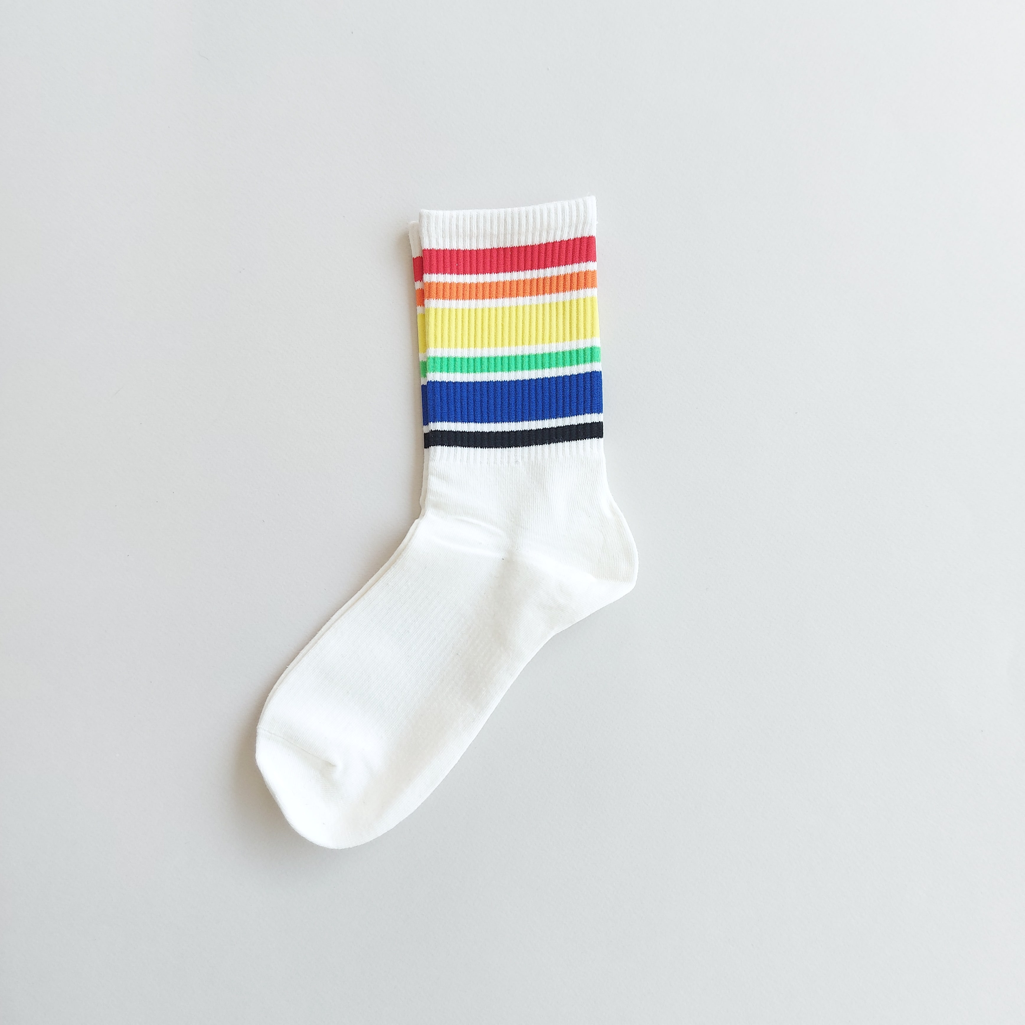 جوراب ساقدار زنانه راه راه رنگی وارداتی - طرح 5