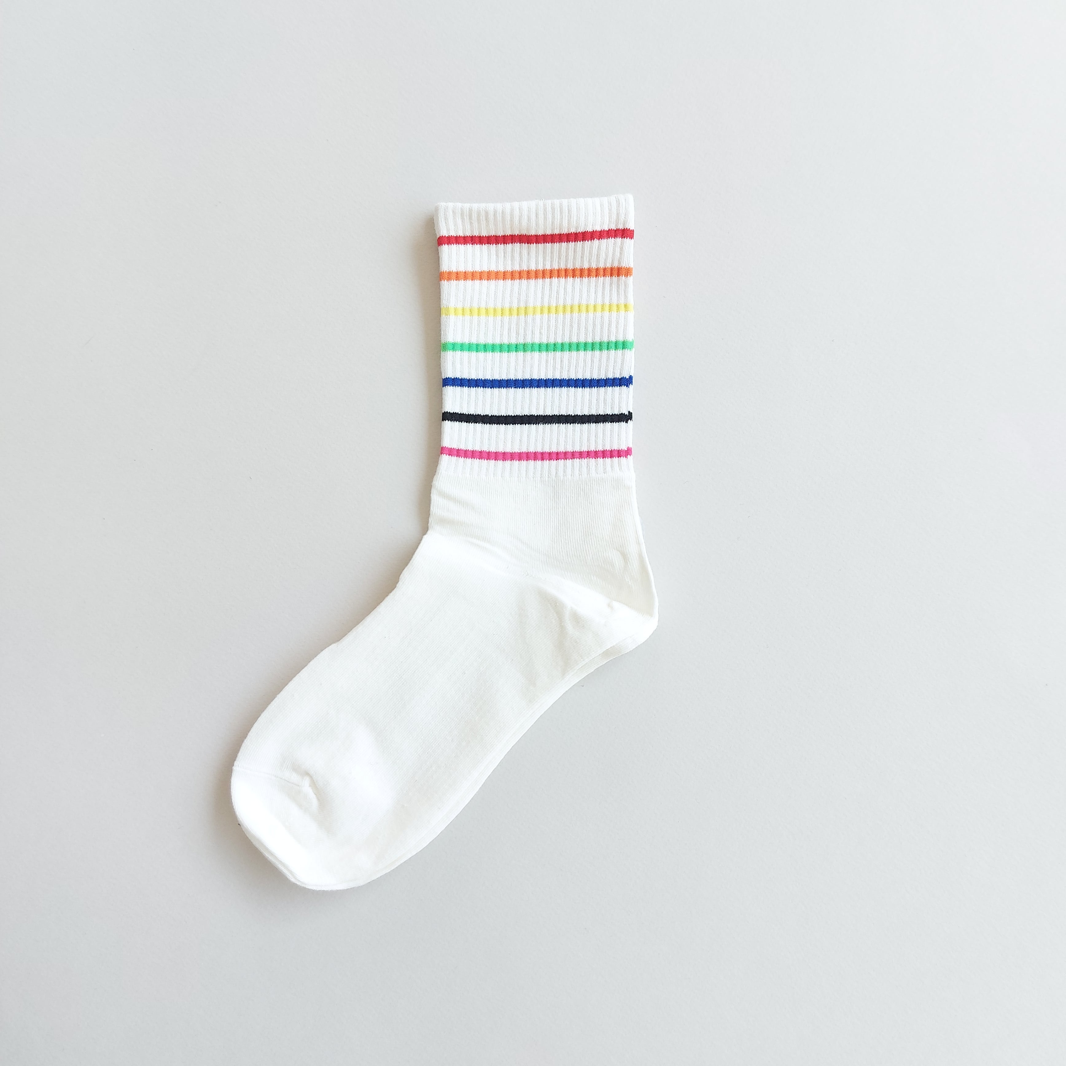 جوراب ساقدار زنانه راه راه رنگی وارداتی - طرح 4