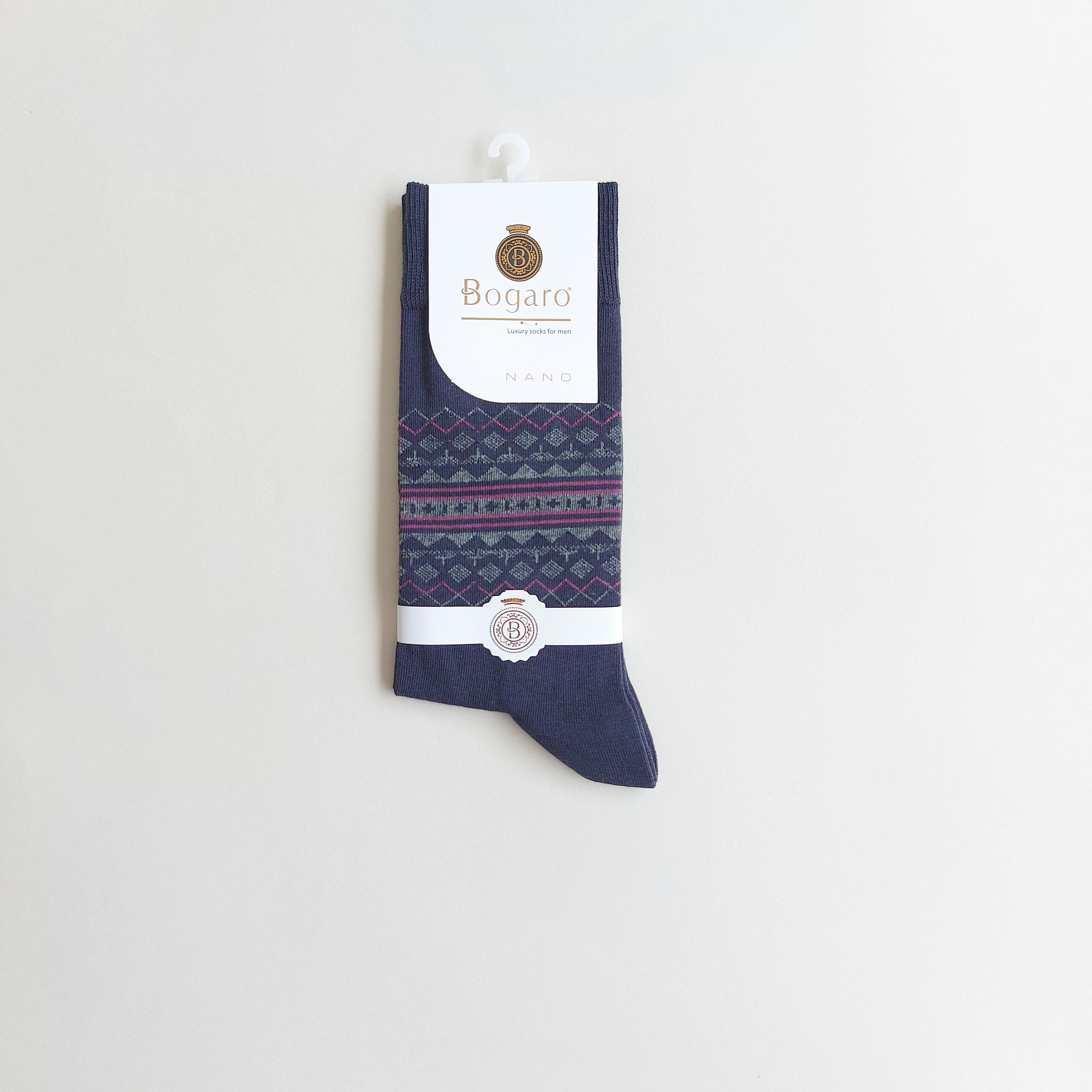 جوراب کلاسیک مردانه طرح نقوش گلیم بوگارو