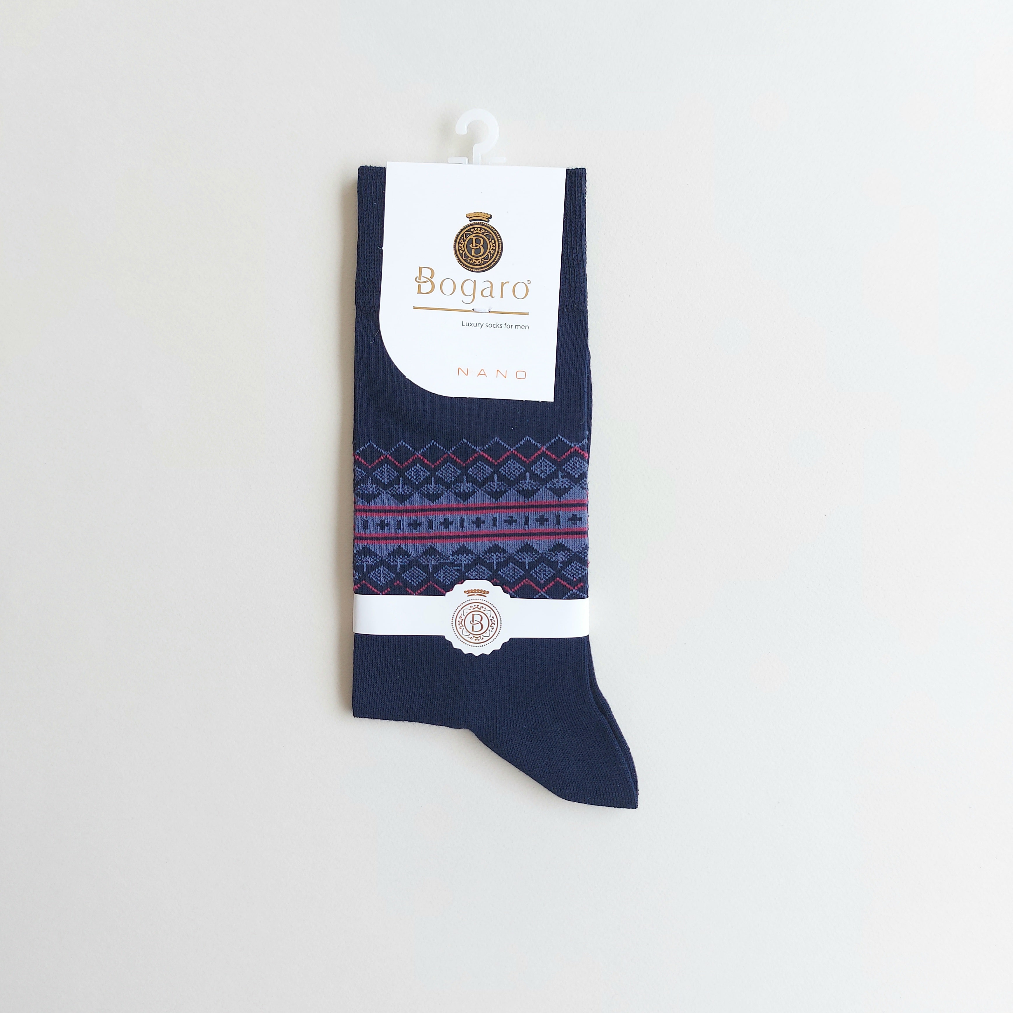 جوراب کلاسیک مردانه طرح نقوش گلیم بوگارو