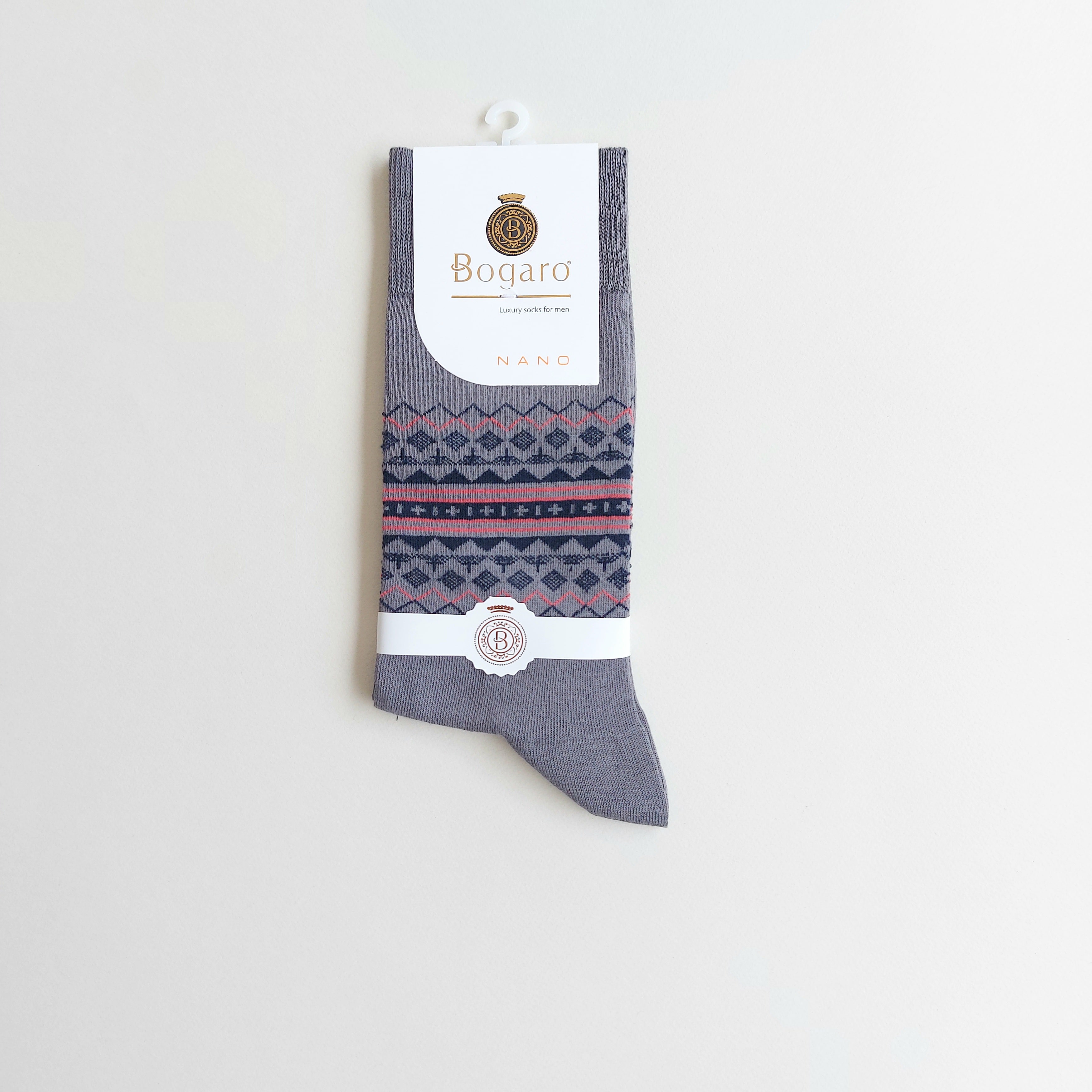 جوراب کلاسیک مردانه طرح نقوش گلیم بوگارو