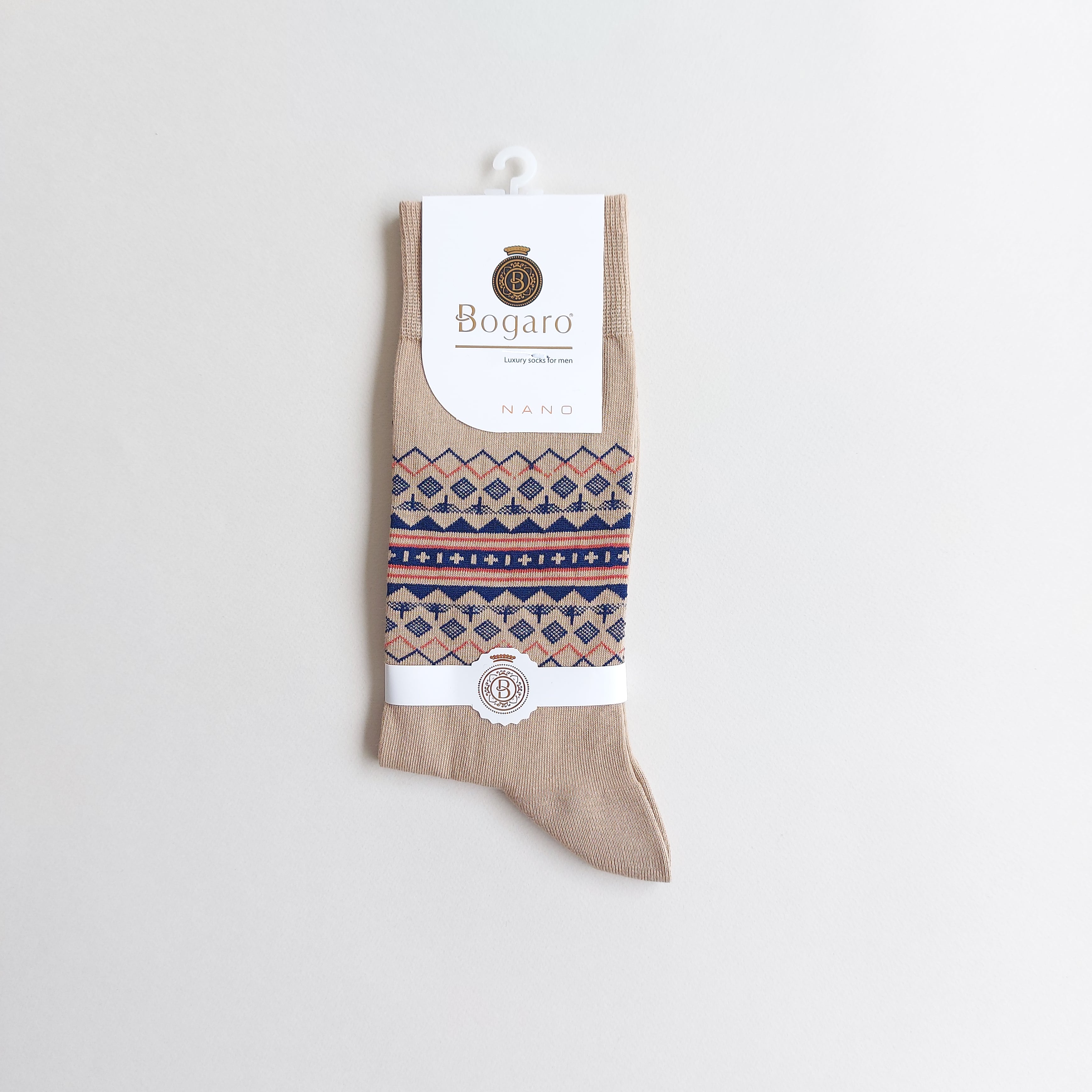 جوراب کلاسیک مردانه طرح نقوش گلیم بوگارو