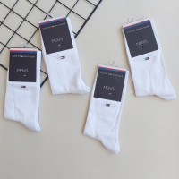جوراب کلاسیک مردانه سفید طرح Tommy