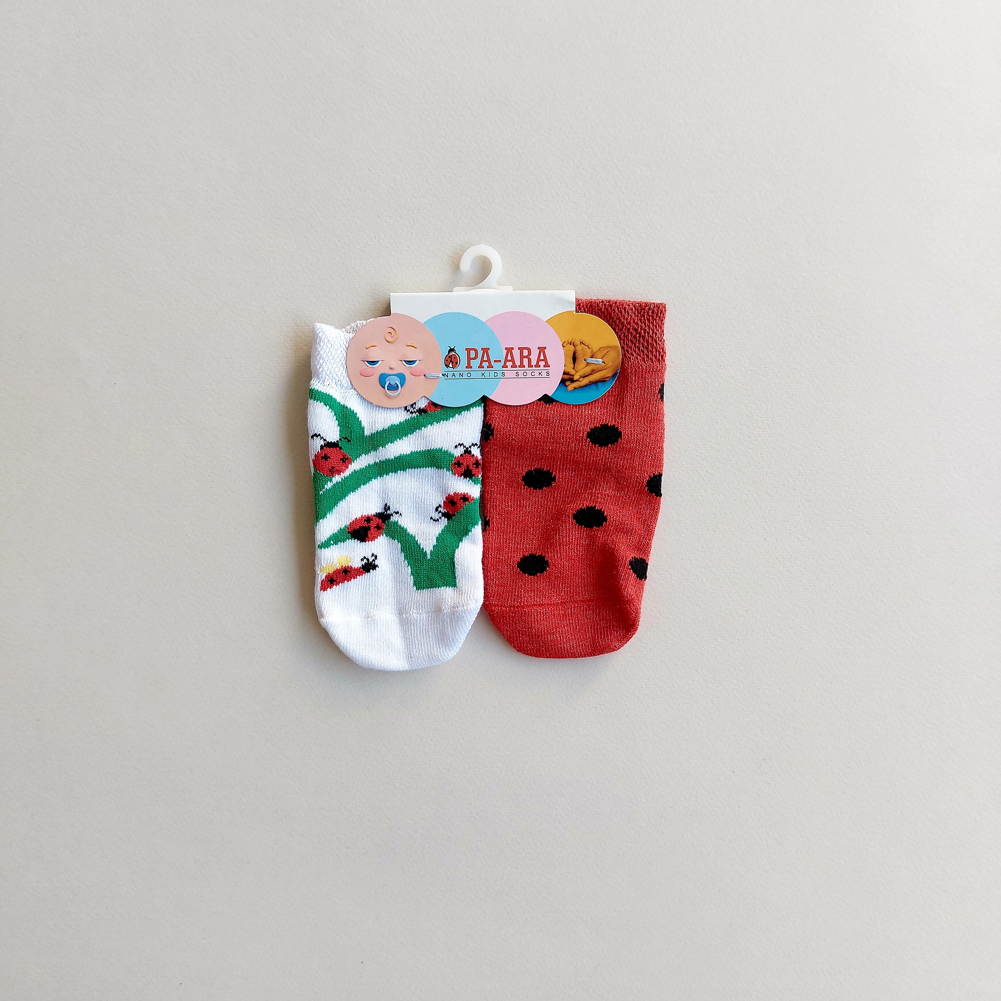 جوراب مچی بچگانه اسپرت طرح مکمل - طرح کفشدوزک