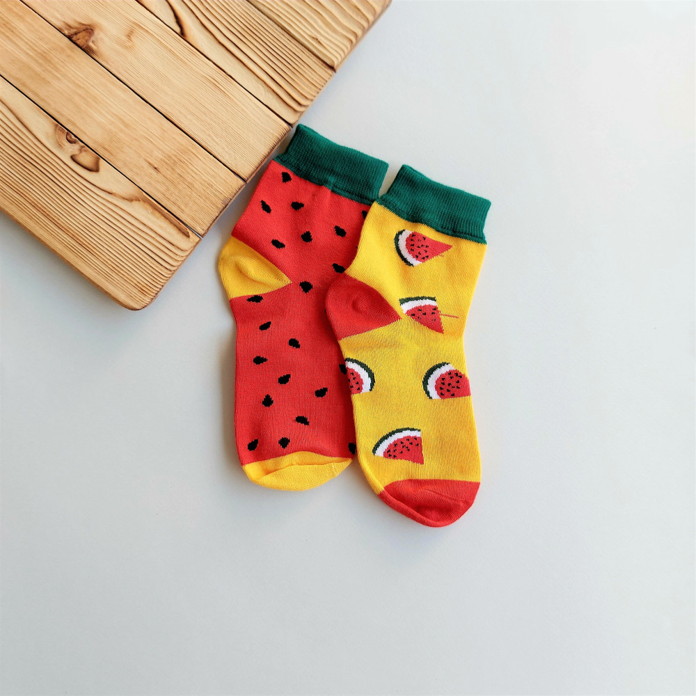 جوراب نیم ساق زنانه طرح هندوانه