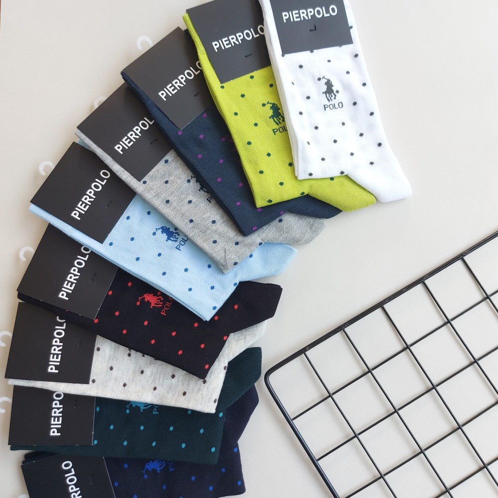 جوراب کلاسیک مردانه طرح تمام خالدار رنگی pier polo