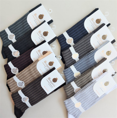 جوراب کلاسیک مردانه بوگارو طرح هرینگ بون