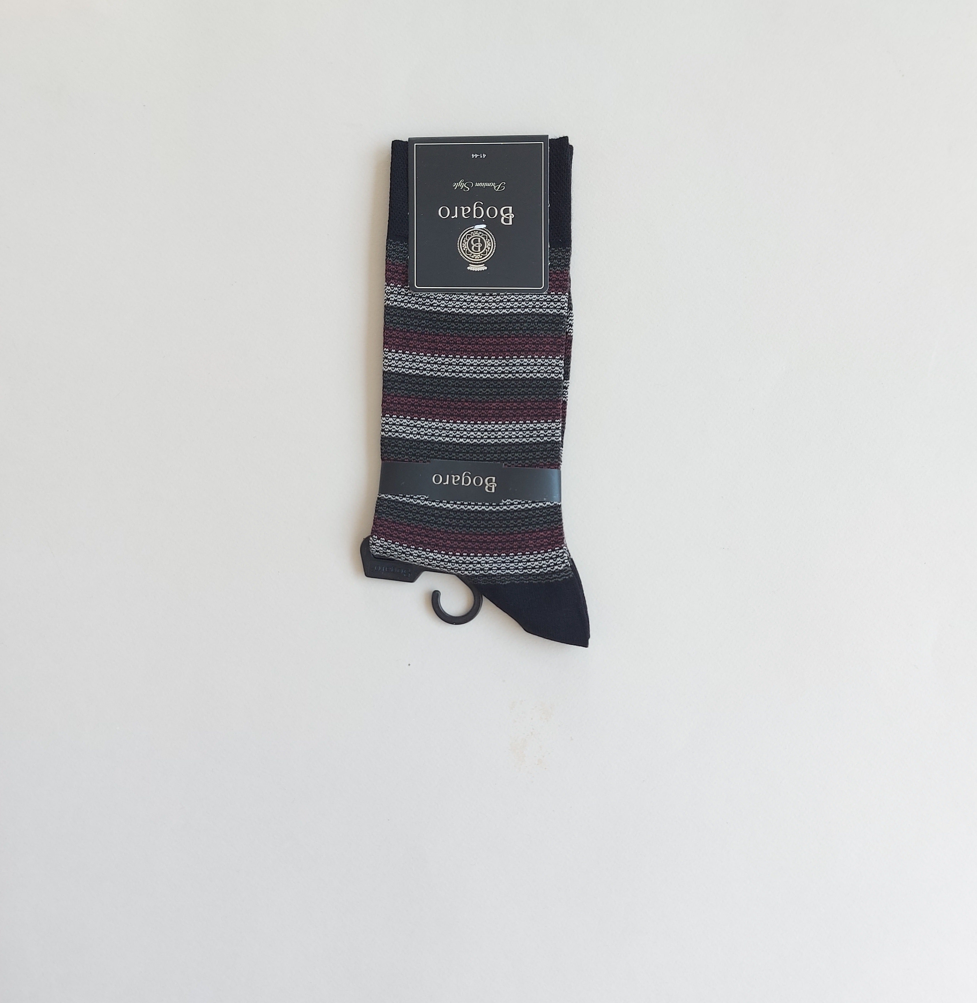 جوراب کلاسیک مردانه بوگارو طرح راه راه تکسچره