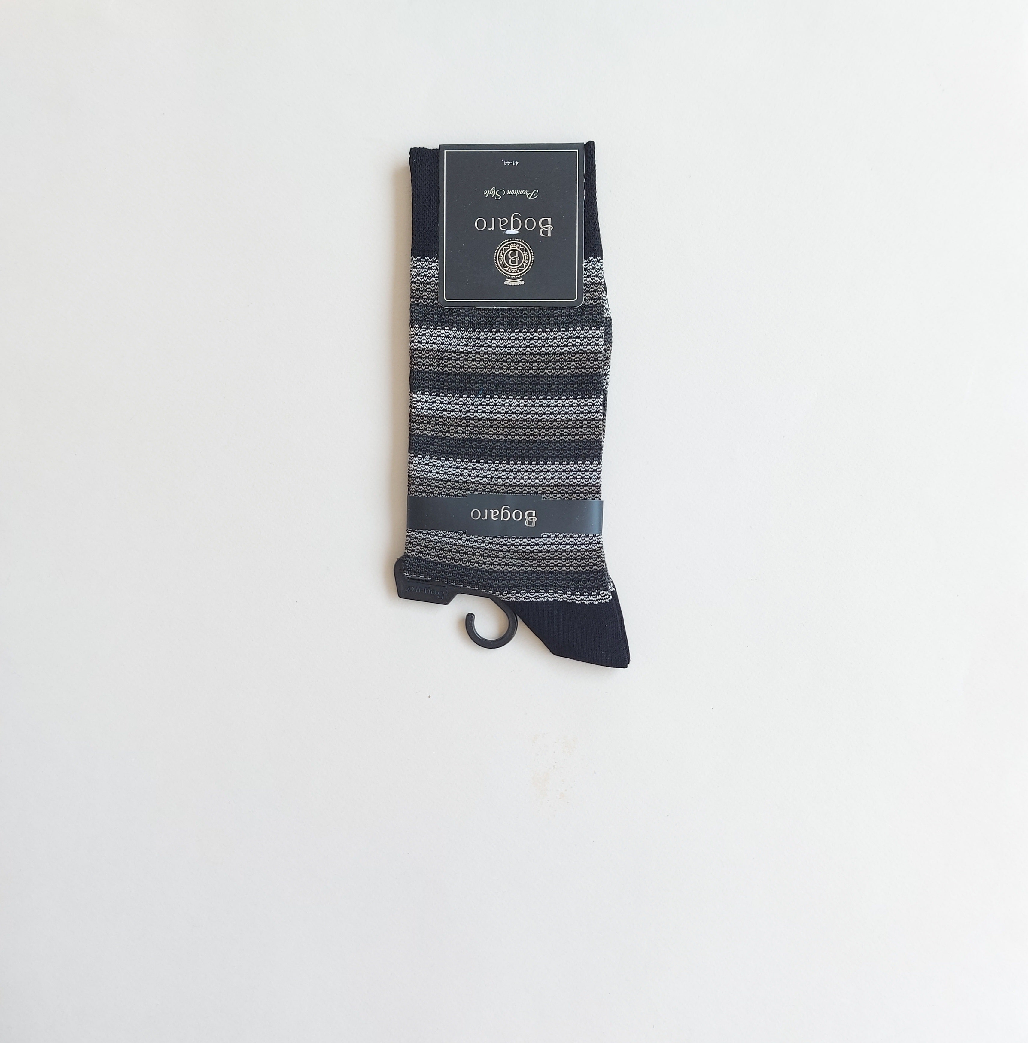 جوراب کلاسیک مردانه بوگارو طرح راه راه تکسچره