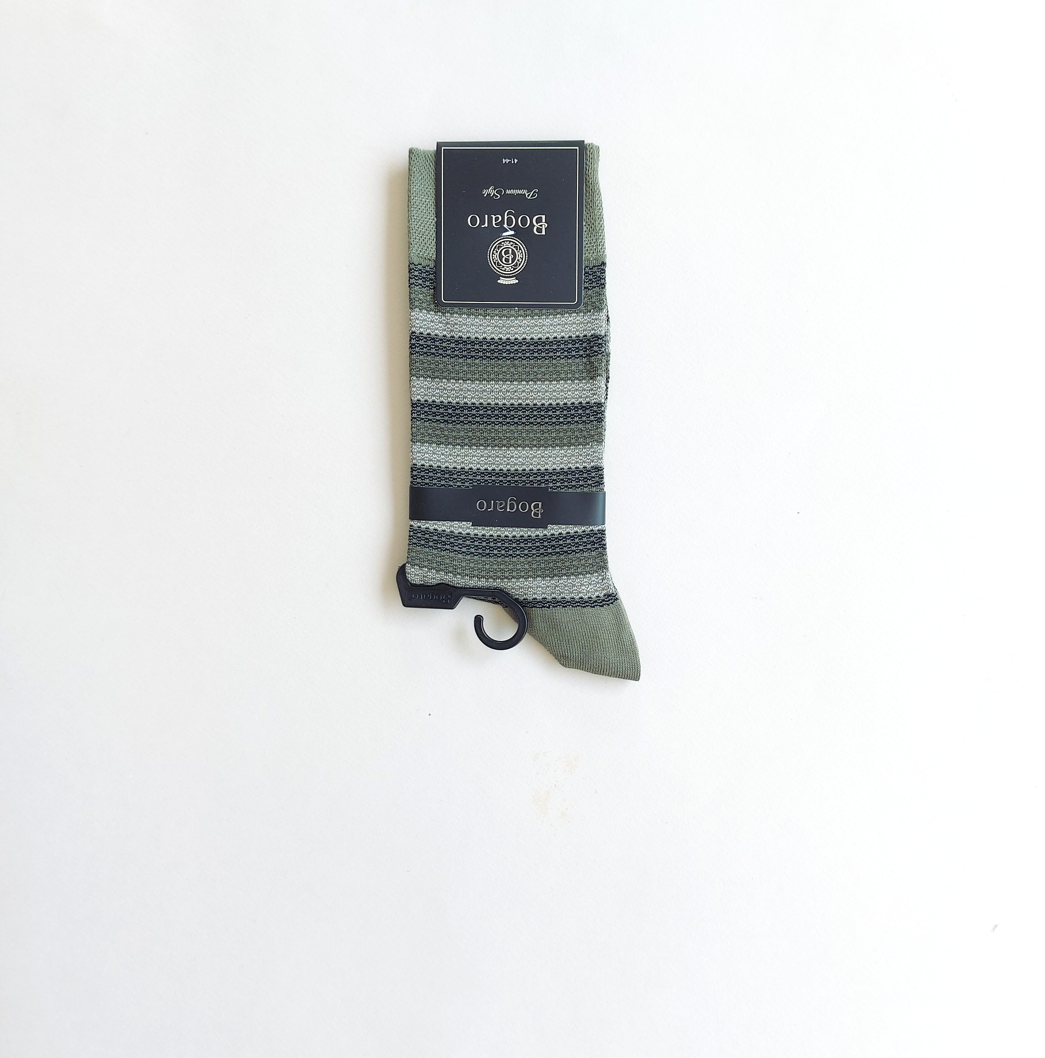 جوراب کلاسیک مردانه بوگارو طرح راه راه تکسچره