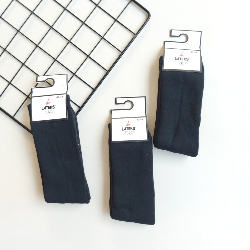 جوراب ساقدار مردانه حوله ای مشکی وارداتی 