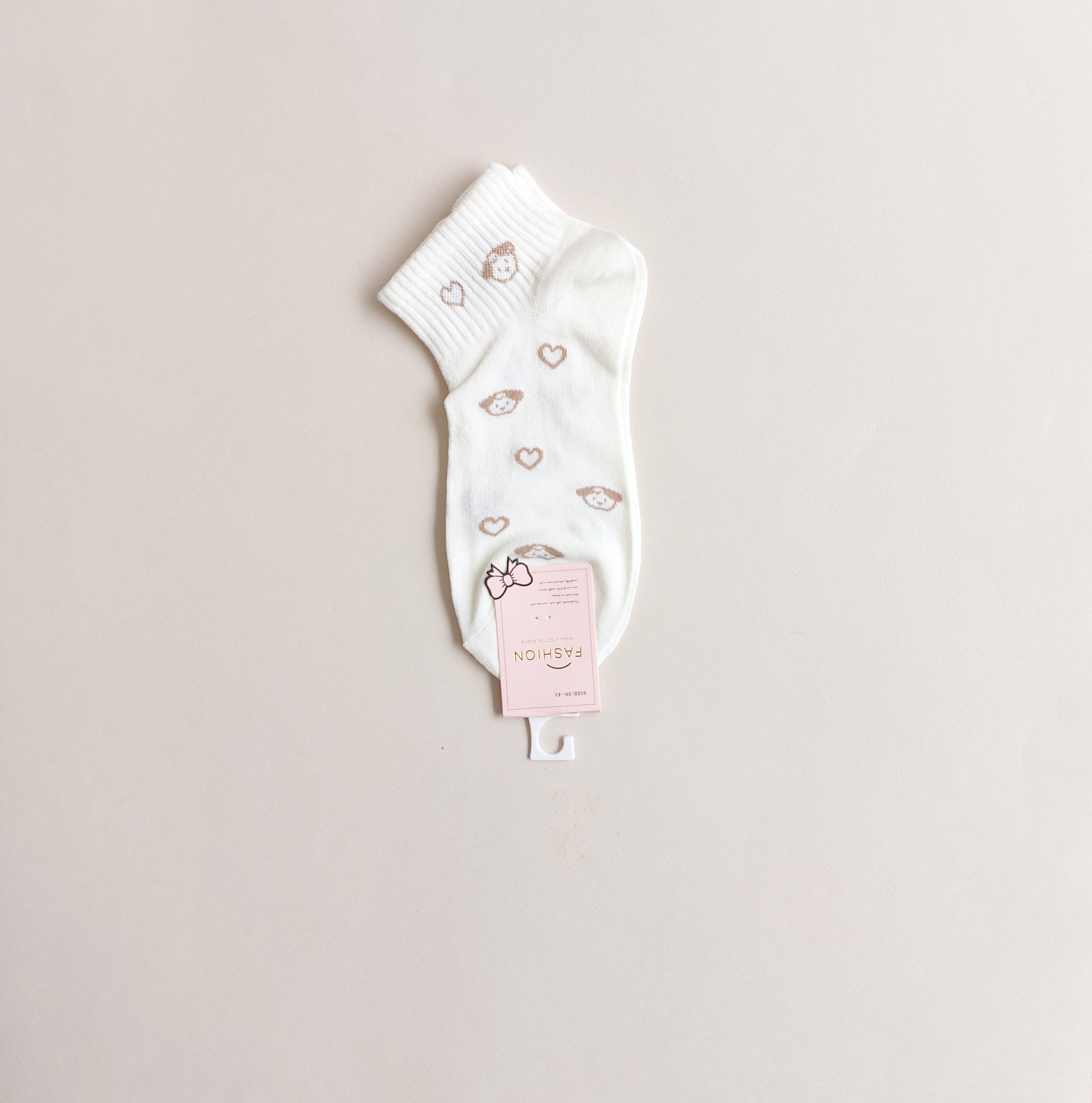 جوراب مچی زنانه وارداتی طرح قلب و دختر 