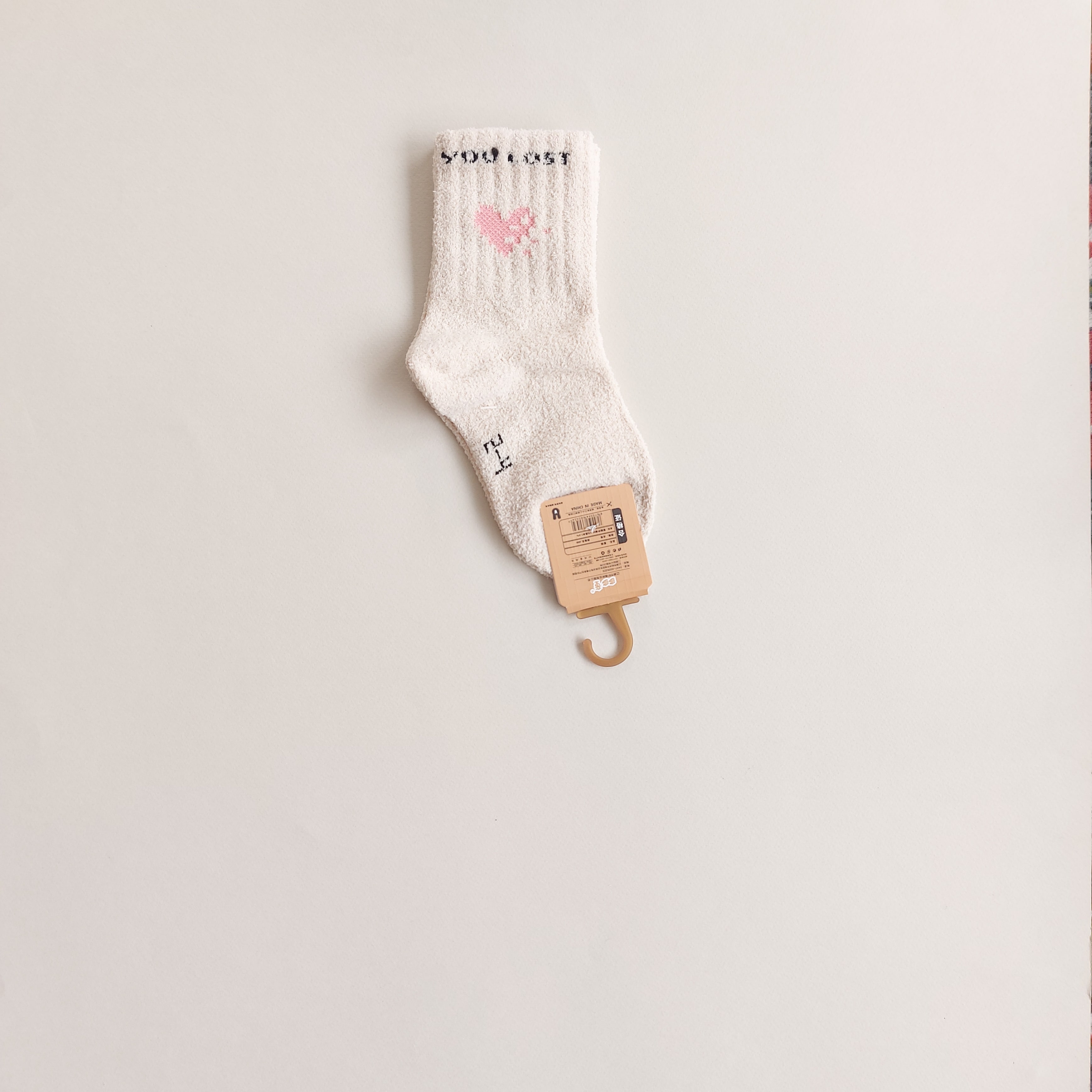 جوراب نیم ساق دخترانه بوکله با طرح قلب