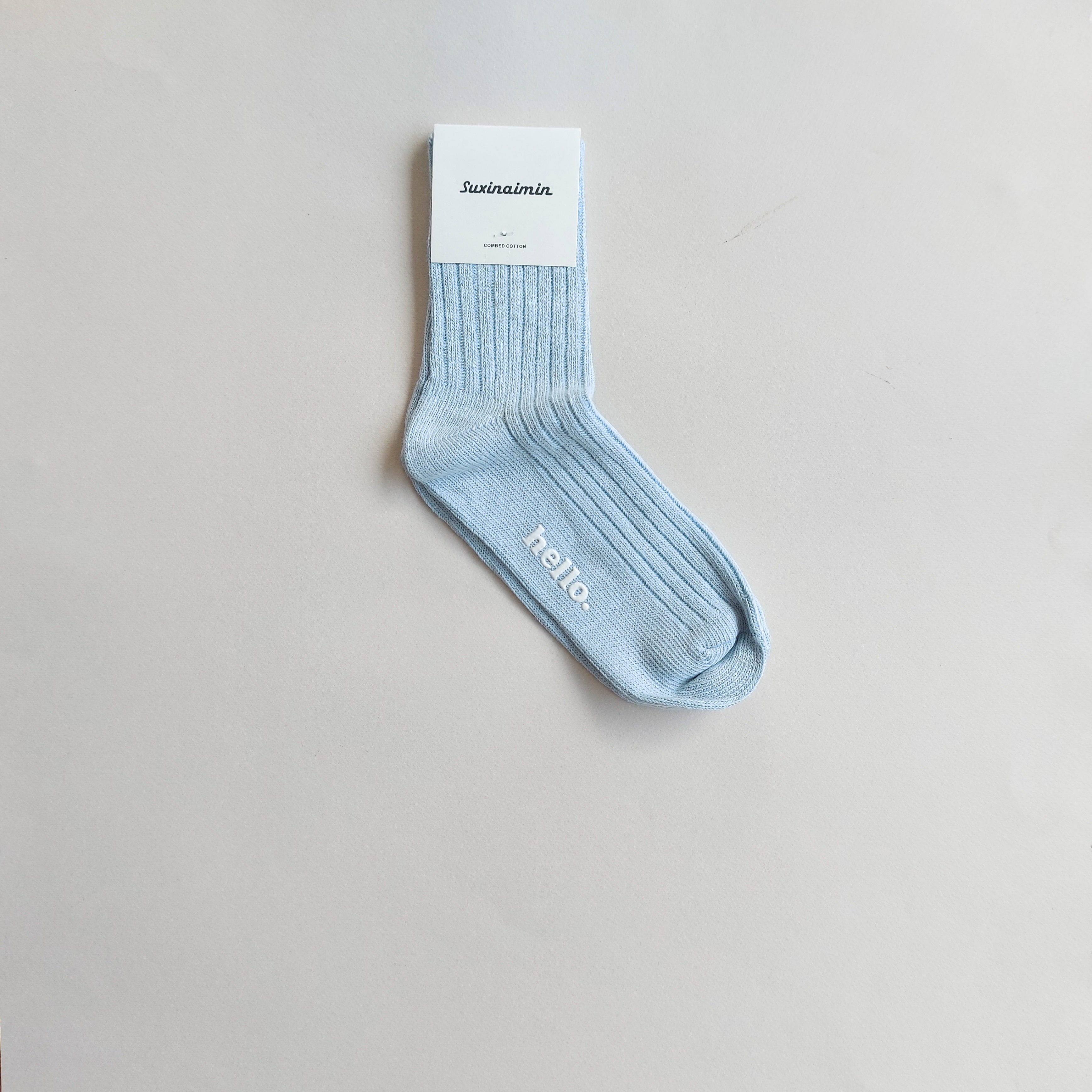 جوراب نیم ساق زنانه رنگ پاستیلی کف استپhello