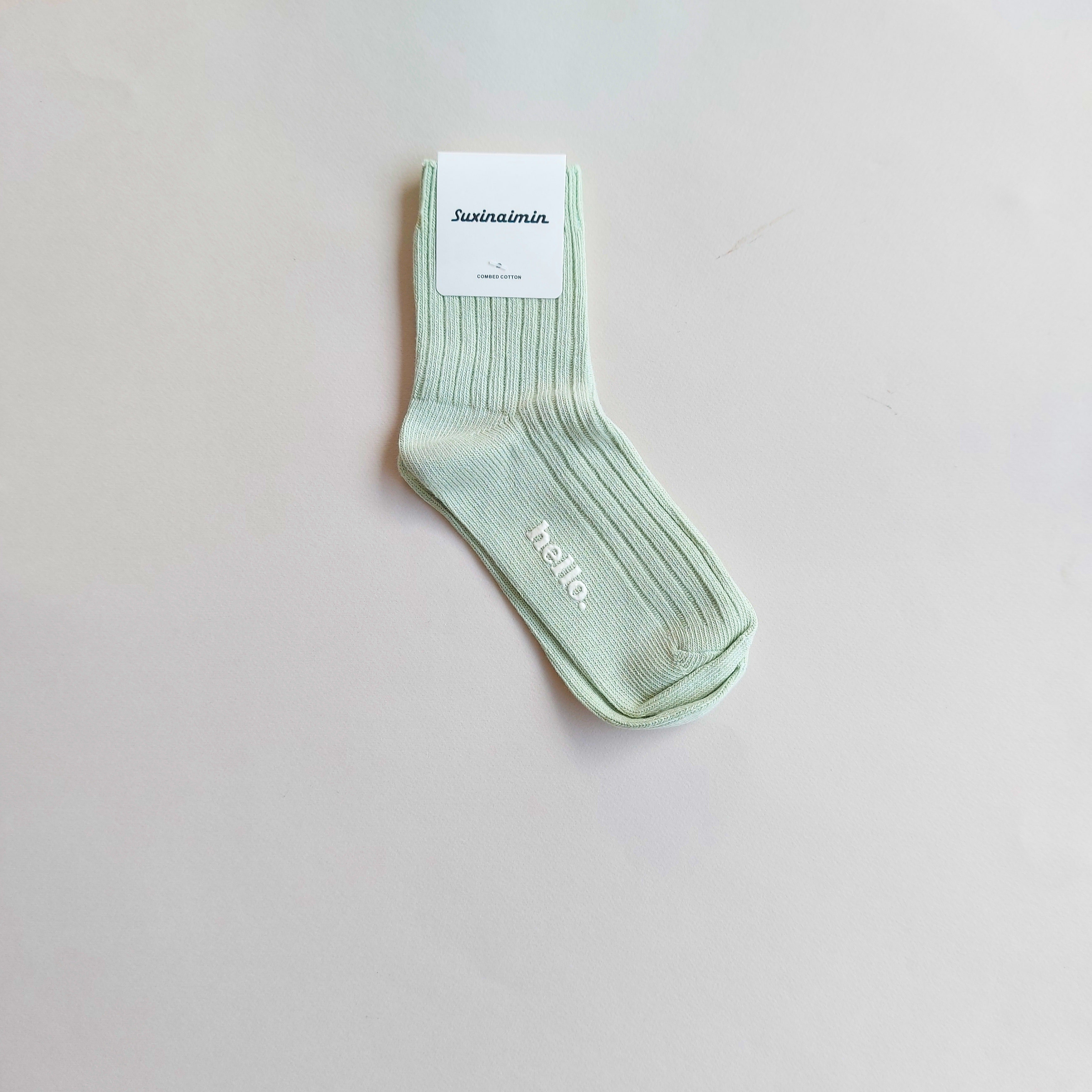 جوراب نیم ساق زنانه رنگ پاستیلی کف استپhello