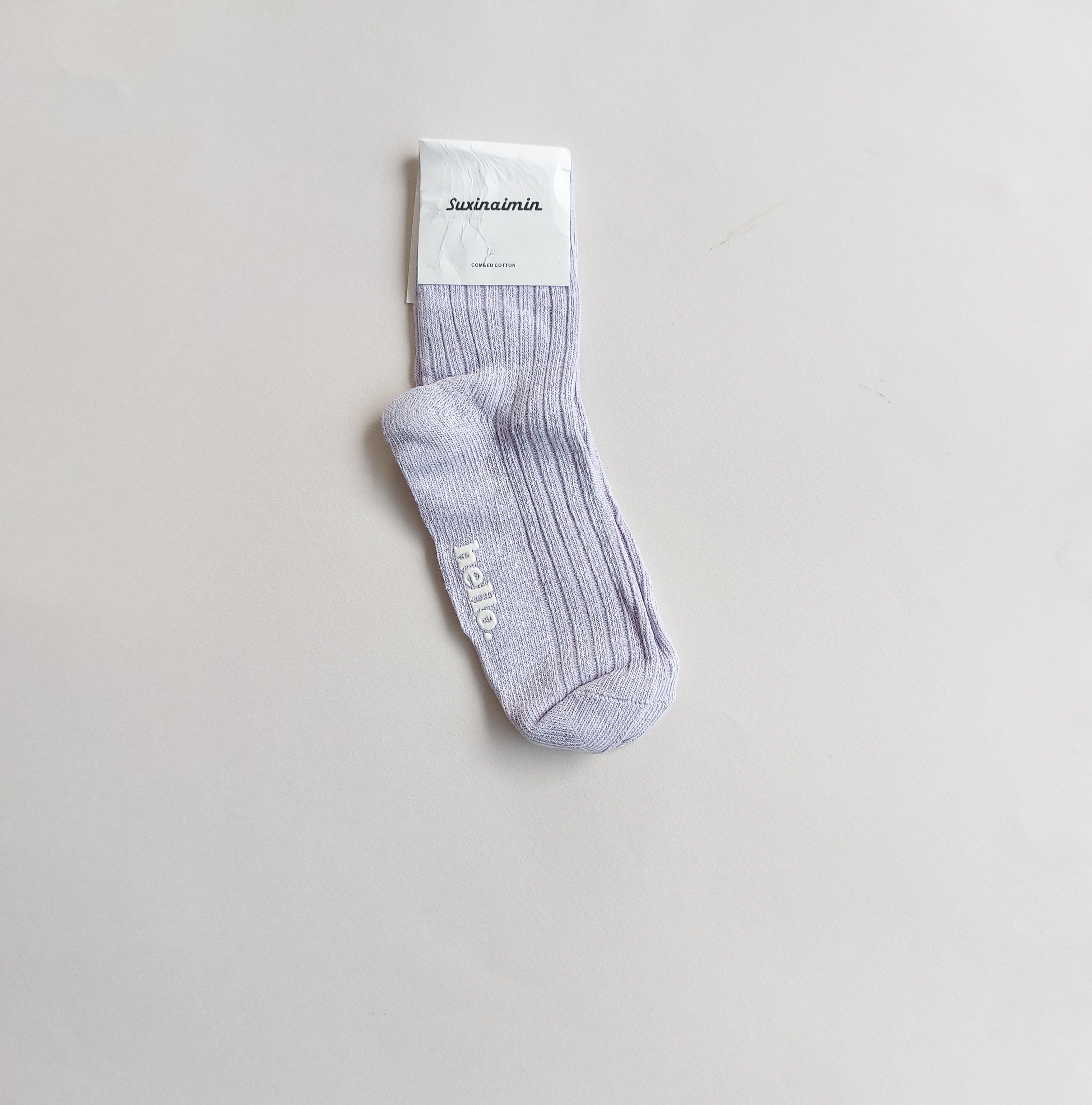 جوراب نیم ساق زنانه رنگ پاستیلی کف استپhello