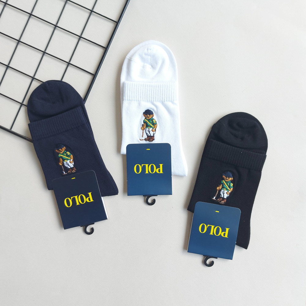 جوراب نیم ساق مردانه گلدوزی شده خرس تدی گلف باز