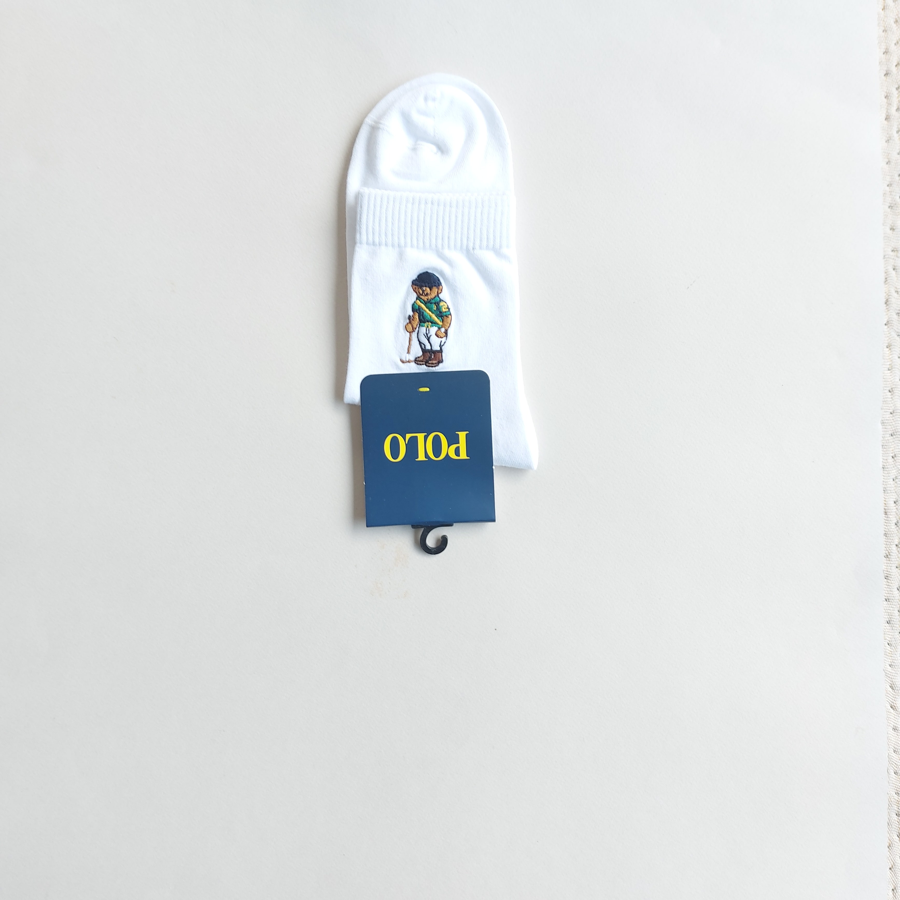 جوراب نیم ساق مردانه گلدوزی شده خرس تدی گلف باز