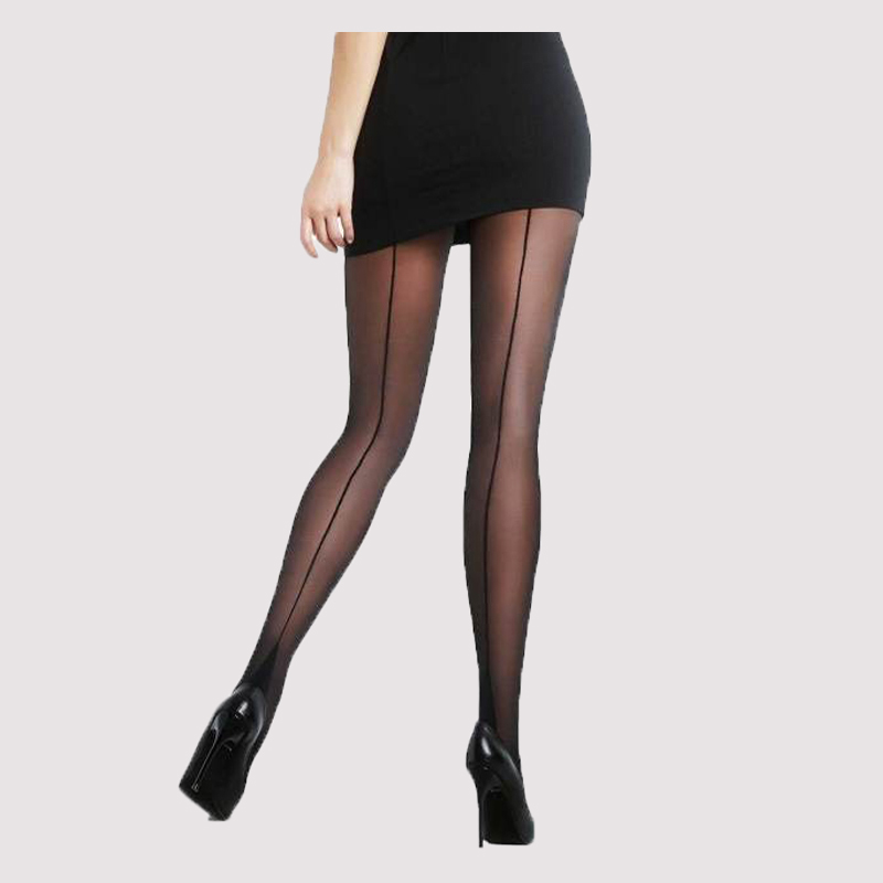 جوراب شلواری شیشه ای پشت خط دار پنتی نمره 20