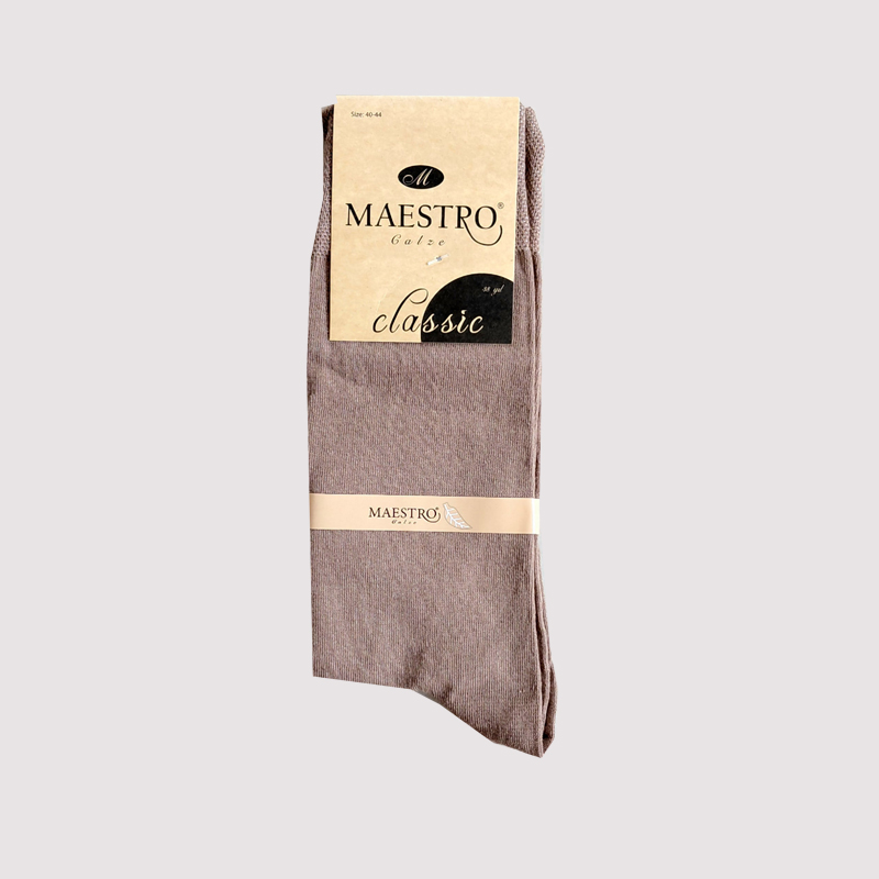 جوراب مردانه کلاسیک ساده عطری Maestro - شکلاتی