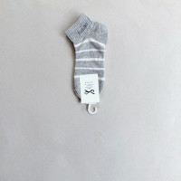 جوراب مچی زنانه طرح قلبی کرم طوسی وارداتی