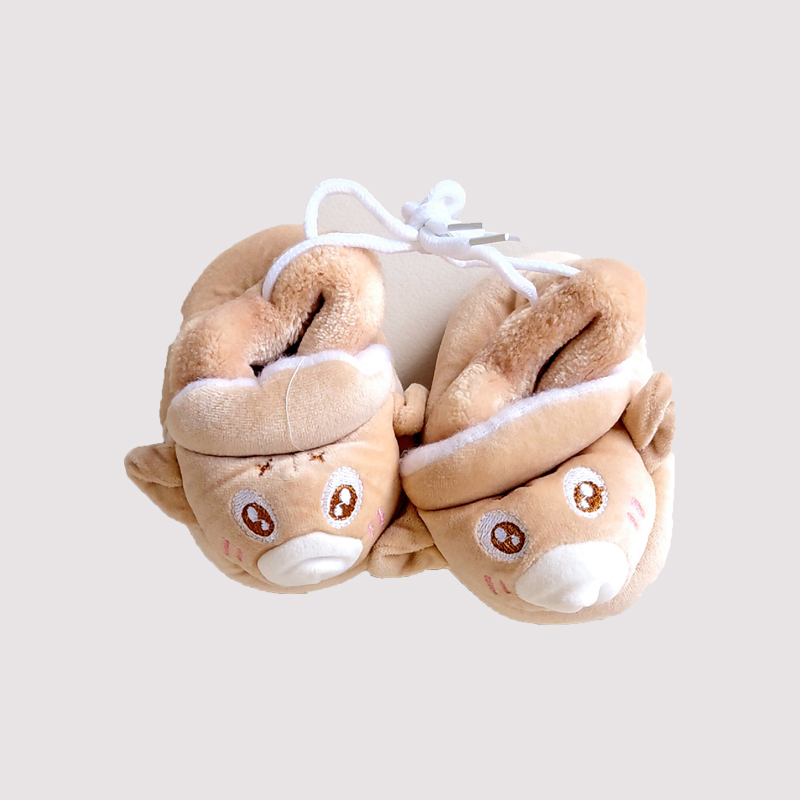 پاپوش کفشی نوزادی کف استپ زمستانه - کرم شکلاتی