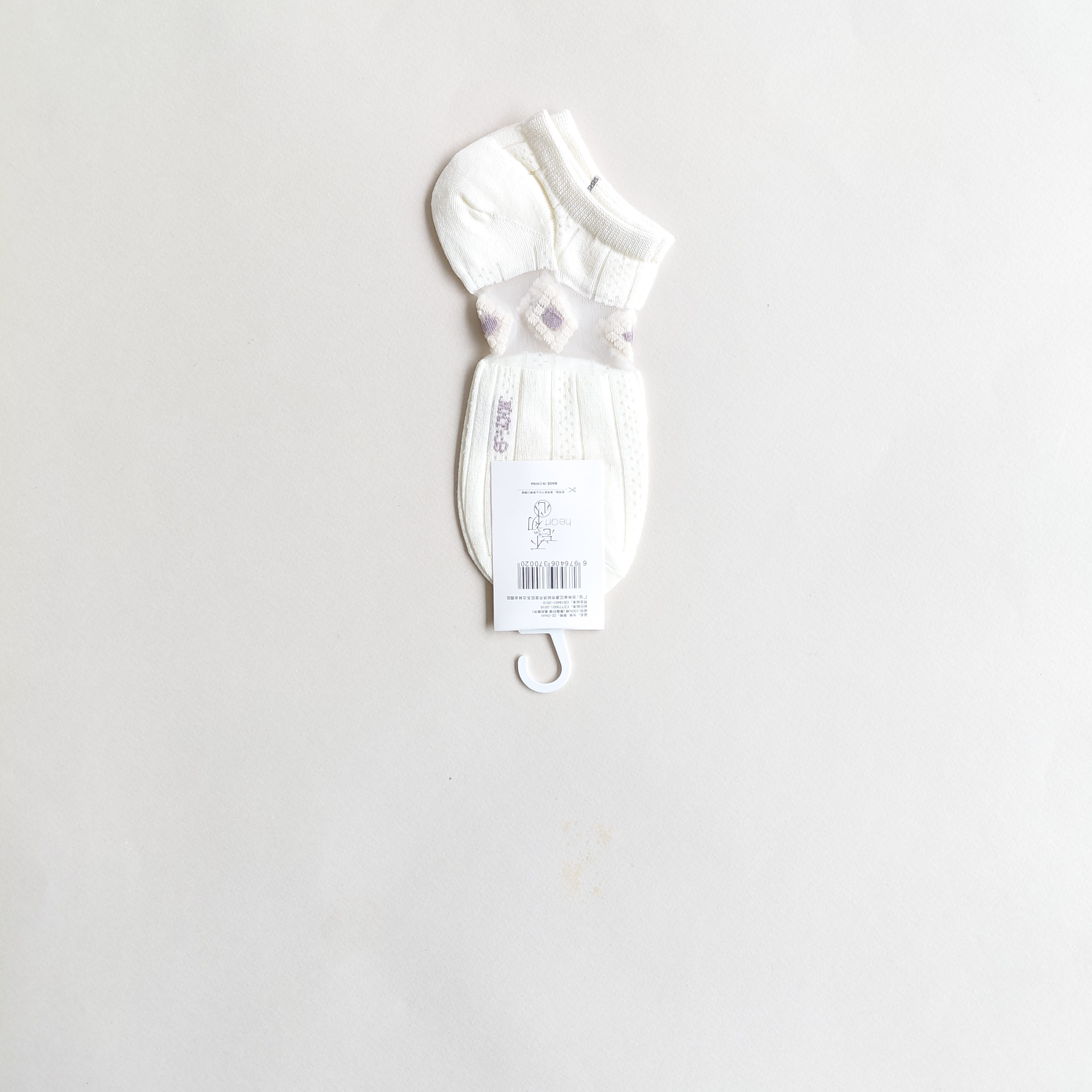 جوراب مچی زنانه ترکیبی توری گلدار سوسنی وارداتی