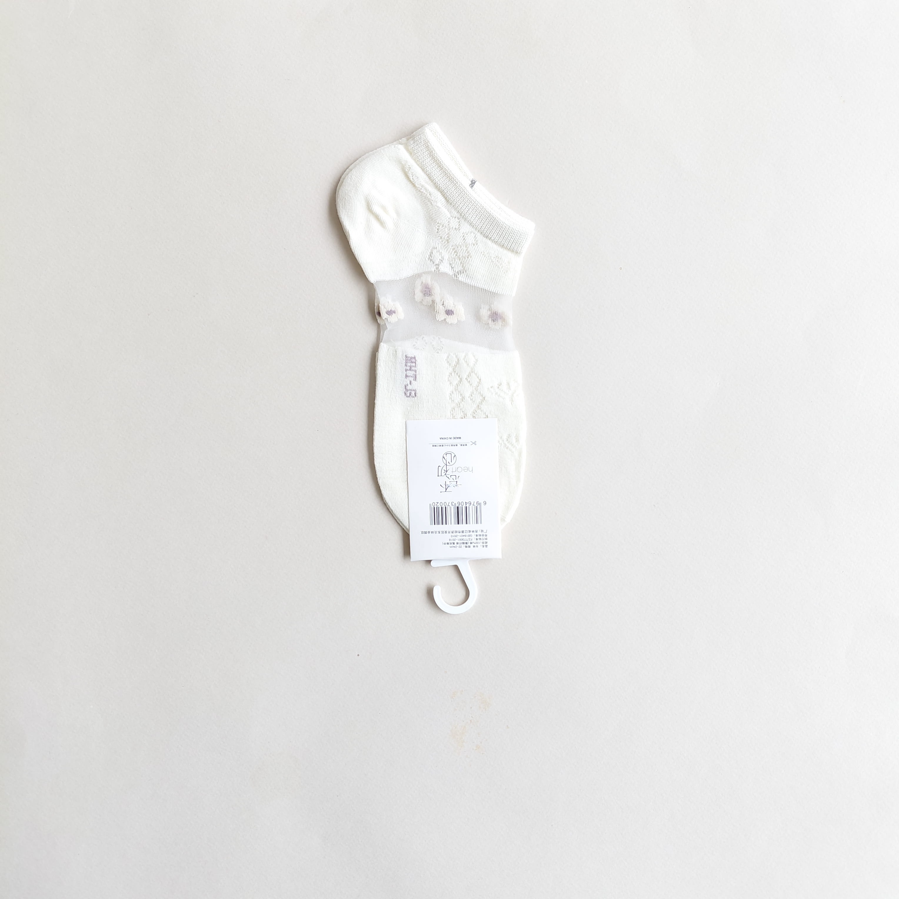 جوراب مچی زنانه ترکیبی توری گلدار سوسنی وارداتی