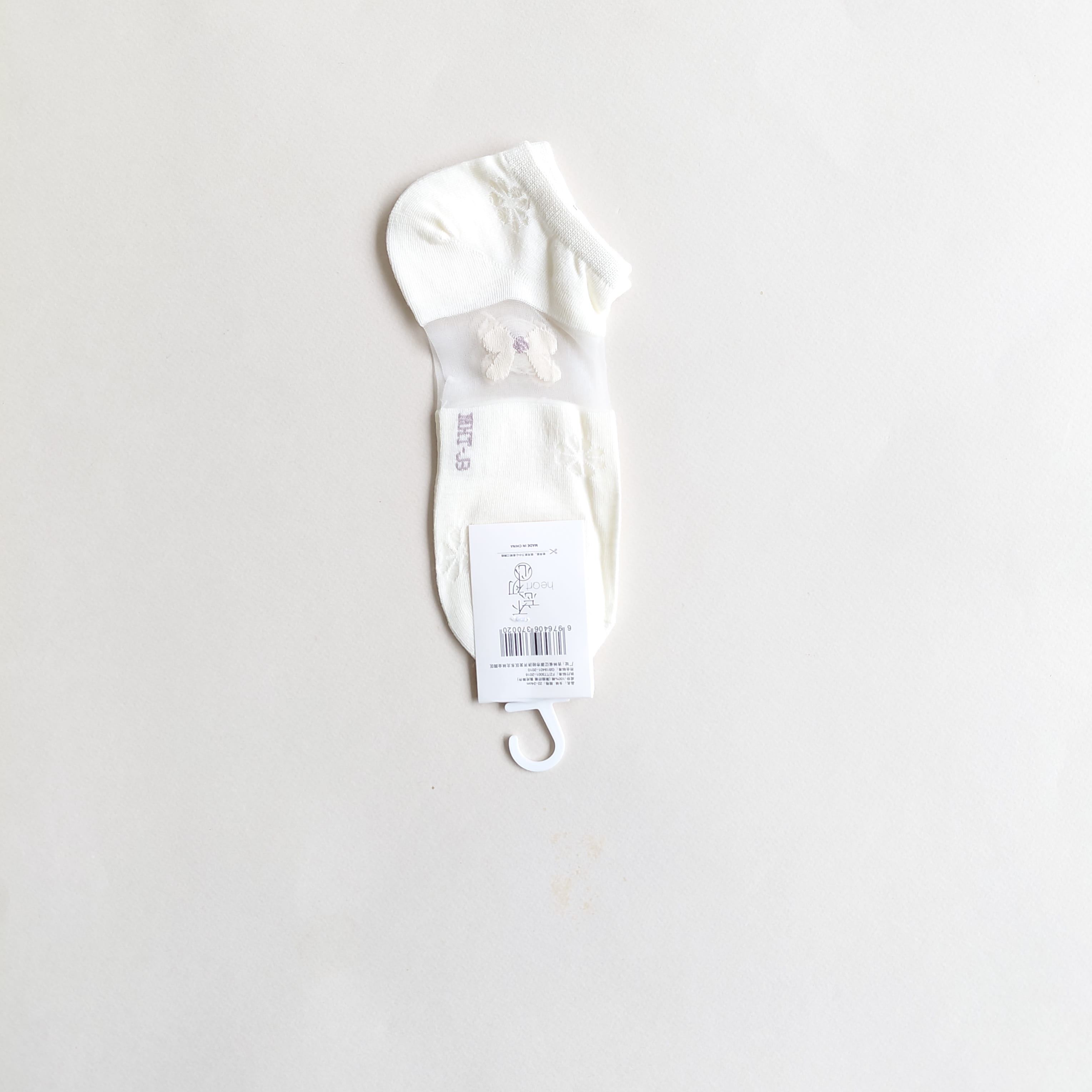 جوراب مچی زنانه ترکیبی توری گلدار سوسنی وارداتی