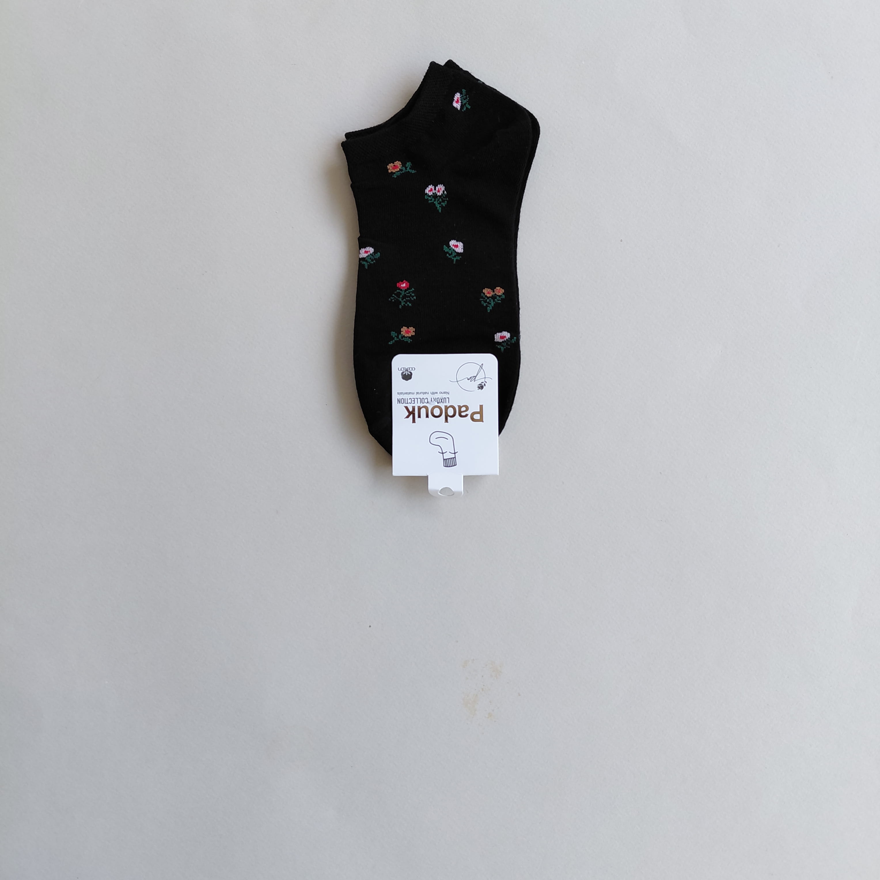 جوراب مچی زنانه مشکی گلریز پادوک - گلرنگ 1