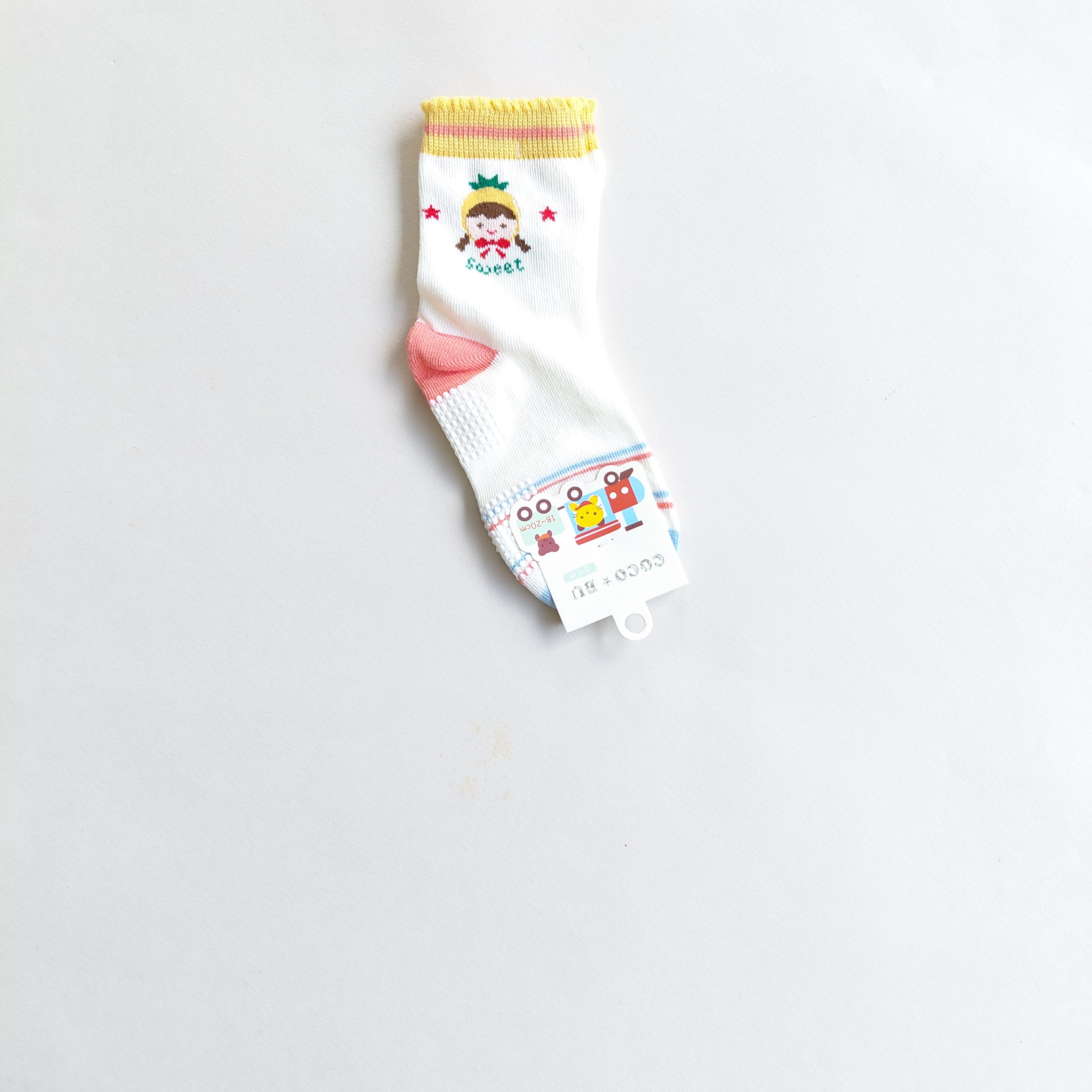 جوراب نیم ساق دخترانه کف استپ با طرح خرگوش و قلب