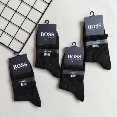 جوراب نیم ساق مردانه مشکی boss